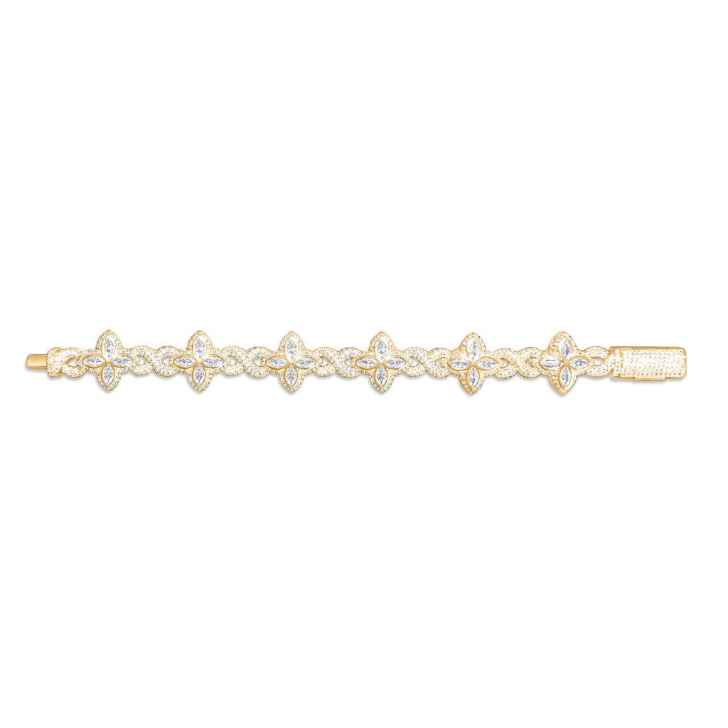 12mm Iced Out Diamond Pointed Bracelet