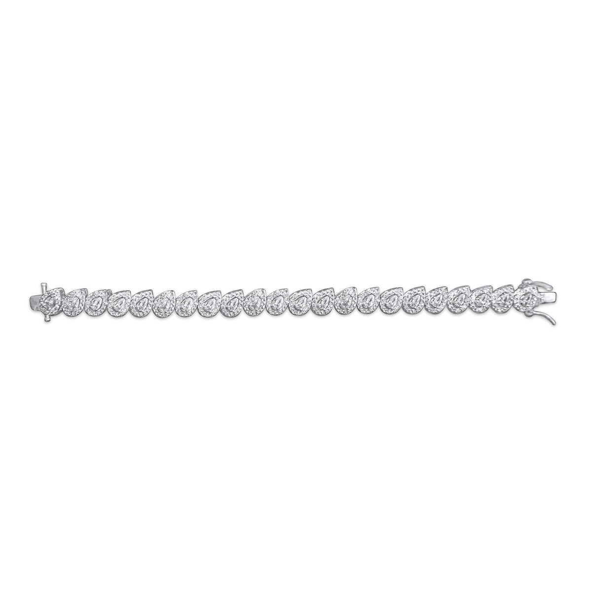 8mm Slanted Diamond Teardrop Bracelet