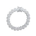 8mm Slanted Diamond Teardrop Bracelet