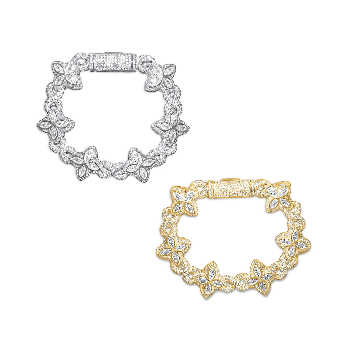 12mm Iced Out Diamond Pointed Bracelet